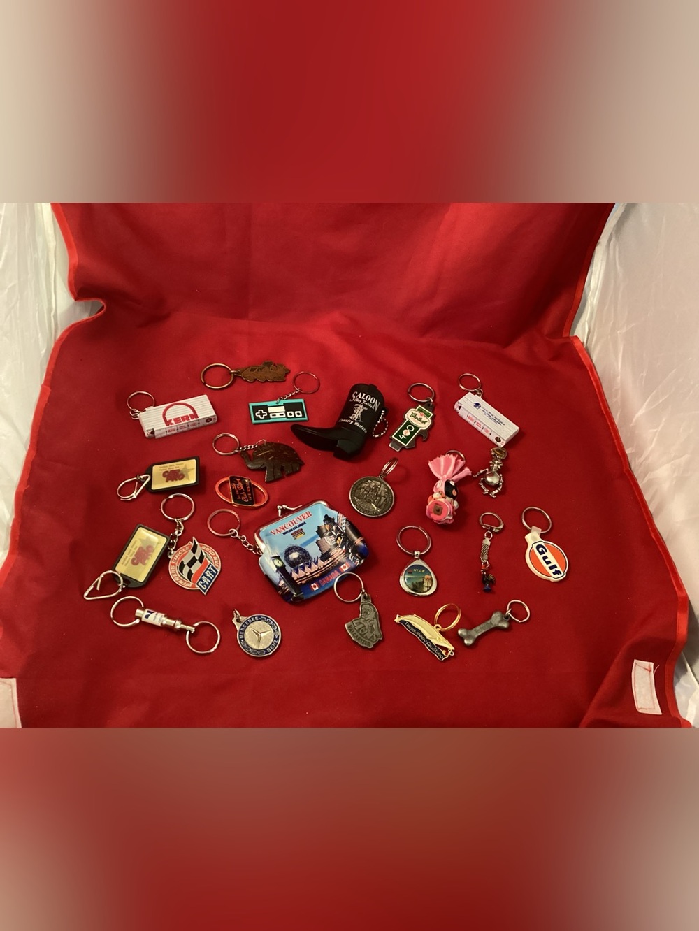 Assorted Keychain Lot some present some wear sold as is